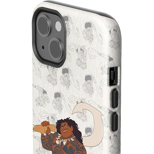 Disney Princess Moana Maui Pattern iPhone 15 Impact Case